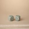 mushie Silicone Dice Press Toy | Baby Sensory Play for 10+ Months (Cambridge Blue/Shifting Sand) view 2