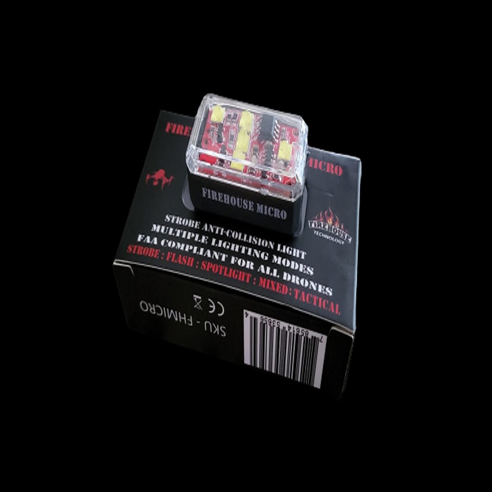 Firehouse Technology Micro White Drone Strobe Light 800 Lumen FAA Compliant for DJI, Autel and All Drones