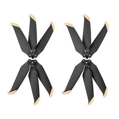 ABZEKH Drone Accessories 2PCS Propeller for DJI Air 2/Air 2S Drone Quick Release Three-Blade Propeller Silent Noise for Reduction Propeller for Blade (Color : Black 2 Pairs)