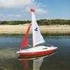 GNTHER FLUGSPIELE 1829 Sailing Boat Captain Hook, Approx. 24 x 31 cm, Sailing Boat with Adjustable Mainsail, Painted Wooden Deck and Special Paint, for the Bathtub, Garden Pond and Swimming Lake view 2