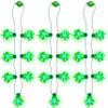JOYIN 3 PCS St Patrick's Day Light Up Necklaces,Green Shamrock Bulb Necklace for Costume Dressing-up Accessories Saint Patricks Decorations Party Favor Supplies view 1