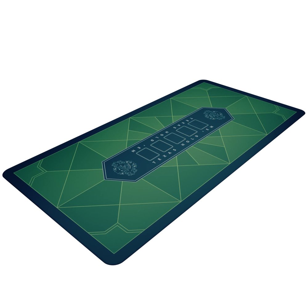Bullets Playing Cards, Paulie Design Poker Mat, Non-Slip, Durable, Smooth Surface for Poker Games, Professional-Grade Mat, 63" x 31.5" (160 x 80cm), Green