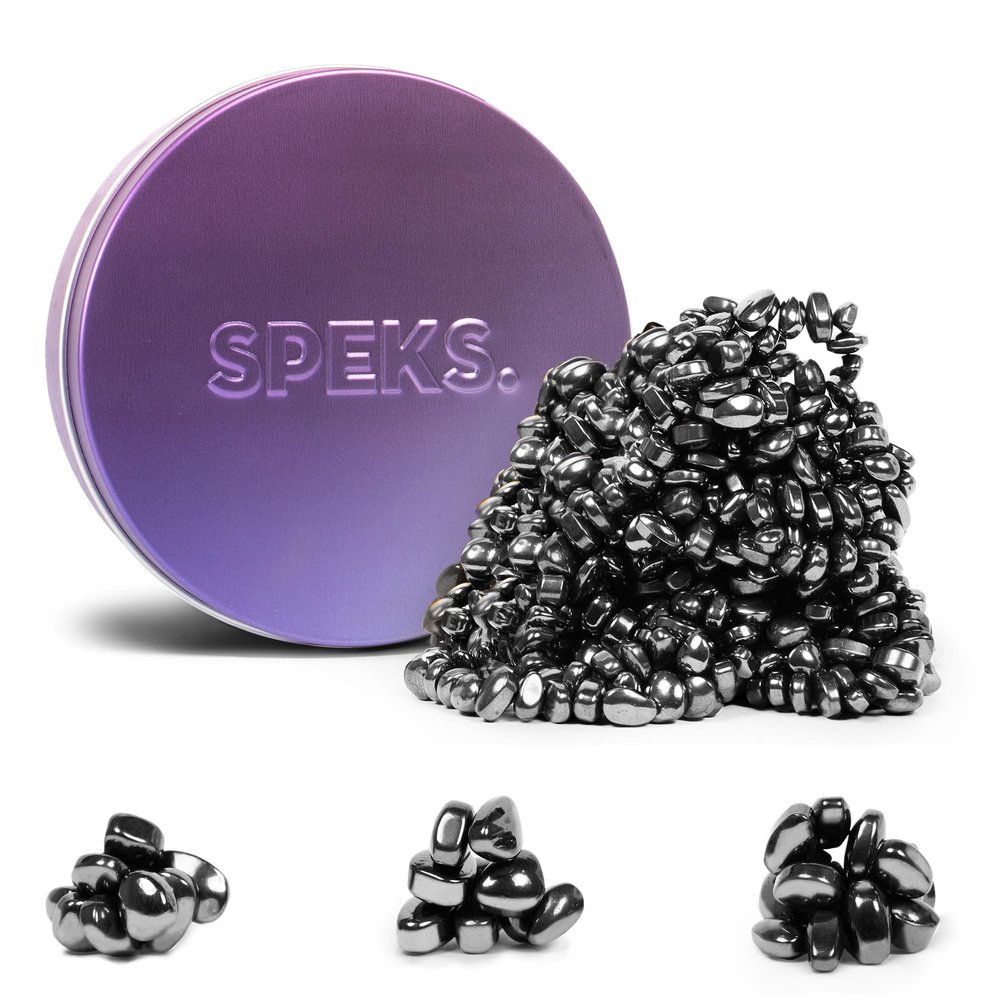 Speks Original Crags Ferrite Putty | 500+ Ferrite Stones in a Tin, Fidget Toy for Stress Relief, Sensory Desk Toy for Adults & Teens 14+ | Vitality, Medium