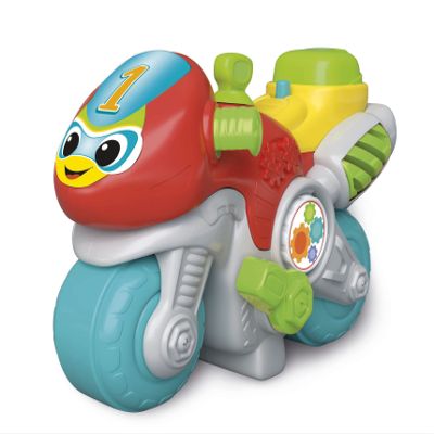 Clementoni Baby Ale World Motorcycle, First Childhood Game for Children 10 Months, Stimulates Motor Development, Language and Cause-Effect Understanding, Made in Italy, Italian Language, 17775