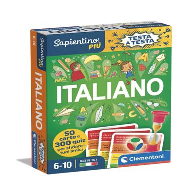 Clementoni - Sapientino Testa Educational Game 6 Years, Quiz, Flashcards Italian-Made in Italy, Colour, 16439