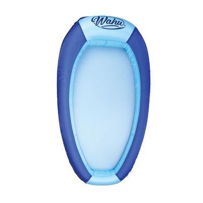 WAHU Hydro Lounger Versatile Pool Lounge Float for Sunbathing, Inflatable Beach and Pool Float Lounger with Inflate/Deflate Valve, Blue/Light Blue