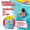 WAHU Hydro Lounger Versatile Pool Lounge Float for Sunbathing, Inflatable Beach and Pool Float Lounger with Inflate/Deflate Valve, Blue/Light Blue view 4