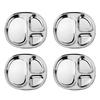 Ahimsa Stainless Steel Plates For Kids, Pediatrician Designed Divided Plates for Toddlers & Baby, Non Toxic, Unbreakable & Dishwasher Safe, Set of 4 view 1