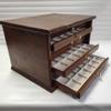 Coins&More Coins with 7 Drawers in Italian Velvet of Choice of Handmade Wood Colour Walnut view 4