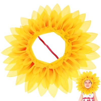 Abaodam 3Pcs Sunflower Headgear Set Kids Flower Headpiece Costume Accessories for Party Festival Dance Cosplay