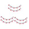 Parliky 6Sets Strawberry Happy Birthday Banners Party Decorative Hanging Buntings Felt Birthday Decorations for Strawberry Themed Parties Party Supplies view 1