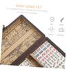 LABRIMP 1 Set Small Travel Game Kit Mahjong Items Box Portable Mahjong Set for Chinese Game view 3