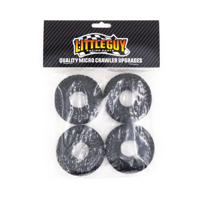 Little Guy Racing Trail King M/T2 NL4 1.0 Inch Compatible with 1/24 RC Axial SCX24, RGT, Element, Enduro, URUAV (4 Tires per Order), 65x21R1 + Free Sticker
