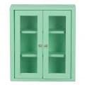 1:12 Dollhouse Wall Cabinet, High Simulation Birch Wooden Doll House Wall Cabinet Furniture Accessory Furniture Dollhouse Accessories (Green)