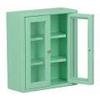 1:12 Dollhouse Wall Cabinet, High Simulation Birch Wooden Doll House Wall Cabinet Furniture Accessory Furniture Dollhouse Accessories (Green) view 2