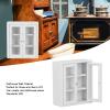 VBESTLIFE 1:12 Scale Dollhouse Wall Cabinet, Birch Wood Miniature Furniture for Dollhouse Decor Living Room Kitchen Bedroom Accessories view 3