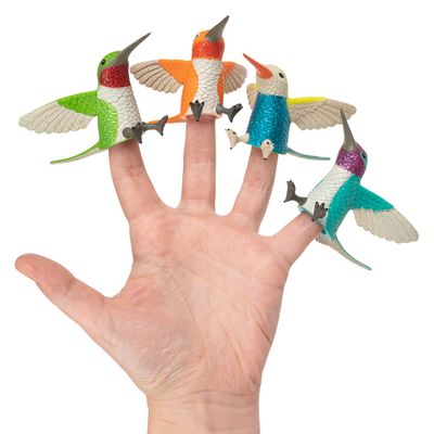 Accoutrements Archie McPhee Finger Hummingbirds Finger Puppets (Set of 4)