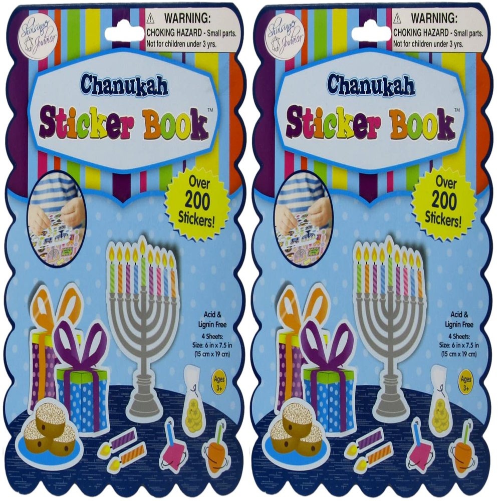 Judaica and Chanukah Sticker Pack - Over 300 Full Color Stickers (#1)