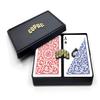 Copag 1546 Design 100% Plastic Playing Cards, Bridge Size (Narrow) Red/Blue (Standard Index, 6 Sets) view 2