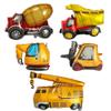 Construction Party Balloons Equipment and Trucks Dump Truck Bulldozer Crane Cement Truck 5 PC Set view 1