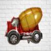 Construction Party Balloons Equipment and Trucks Dump Truck Bulldozer Crane Cement Truck 5 PC Set view 3