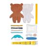 Avenir 6301816 DIY Sewing Kit, Sewing Bear with Snowboard, Neck Animal, Craft Kit for Children, Creative Kit, from 6 Years view 3