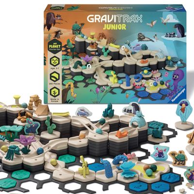Ravensburger GraviTrax Junior Starter Set XXL - My Planet - Fun and Educational Preschool Marble Run Building Experience - STEM-Friendly, Interactive Learning, MESH Accredited - Kids Age 3 and Older