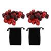48PCS Six Sided Dice, Black and Red Plastic Lightweight Dice Polyhedral Dice for Table Game Board Game Interactive Games Collectible Card Games view 1