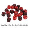 48PCS Six Sided Dice, Black and Red Plastic Lightweight Dice Polyhedral Dice for Table Game Board Game Interactive Games Collectible Card Games view 2