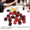 48PCS Six Sided Dice, Black and Red Plastic Lightweight Dice Polyhedral Dice for Table Game Board Game Interactive Games Collectible Card Games view 4