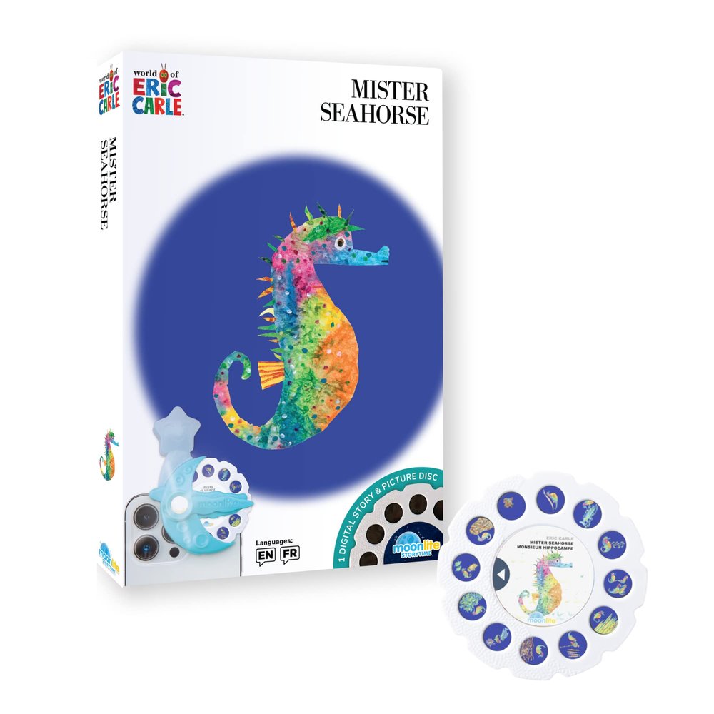 Moonlite Storytime - Eric Carle Mister Seahorse Storytime Disc - A Magical Read Together - Projector Sold Separately - Digital Story w/ Sound FX - Early Learning Gifts for Kids Ages 1 Year & Up