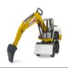 Bruder 03413 Mobile Excavator Yellow/White view 3