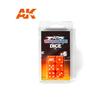 AK-Interactive d6 Dice Set - Orange w/White (6) view 1