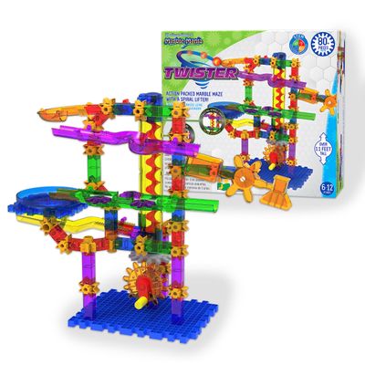 The Learning Journey: Techno Gears Marble Mania STEM Twister Marble Run (80+ Pieces) Construction Set Toy Maze Game - Award Winning Learning Toys & Gifts for Boys & Girls Ages 6 Years and Up