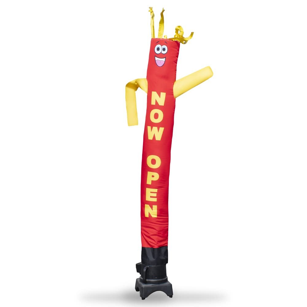 Now Open 8 Foot Tall Inflatable Tube Man Air Powered Waving Puppet, Air Blower Motor Included with 6 Foot Dancer by Feather Flag Nation