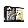 Copag 1546 Design 100% Plastic Playing Cards, Bridge Size (Narrow) Black/Gold (Jumbo Index, 6 Sets) view 3