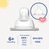MAM Bottle Nipples Extra Fast Flow Nipple Level 4, for 6+ Months, SkinSoft Silicone Nipples for Baby Bottles, Fits All MAM Bottles, 4 Pack view 2