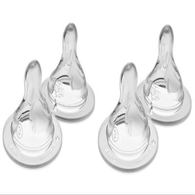 MAM Bottle Nipples Fast Flow Nipple Level 3, for 4+ Months, SkinSoft Silicone Nipples for Baby Bottles, Fits All MAM Bottles, 4 Pack