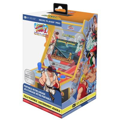 My Arcade Super Street Fighter II Micro Player Pro: Retro Arcades 2 Games in 1, Portable Game, 6.75" Arcade Machine, Video Game Collectible