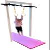 Athletic Bar Kids Doorway Gym Swing Set + Pull Up Bar 6 in 1 Indoor Gym Playground Combo for Children, Includes Swing Seat, Climbing Cargo Net, 2X Gymnastic Trapeze Rings, Rope Ladder, Full Accessory view 4