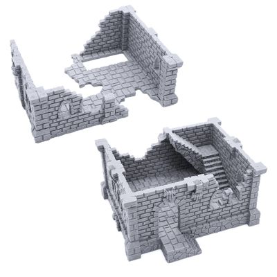 EnderToys Ulvheim Ruins by Terrain4Print (Set C), 3D Printed Tabletop RPG Scenery and Wargame Terrain for 28mm Miniatures