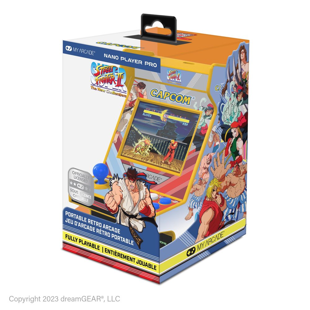 My Arcade Super Street Fighter II Nano Player Pro: 2 Games in 1, 4.8" Video Game Collectible