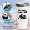 Flairy Land Chess White Tumbler 20oz - Grumdmstcr in training - 3 Player Chess Board Gifts for Chess Lovers Chess Club Strategy Chess Dad Chess Son view 4