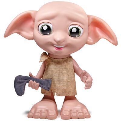 Wizarding World Harry Potter, Magic Dobby Elf Interactive Doll with Sock, 30+ Sounds and Phrases, 8.5", Kids Toys for Kids Ages 6+