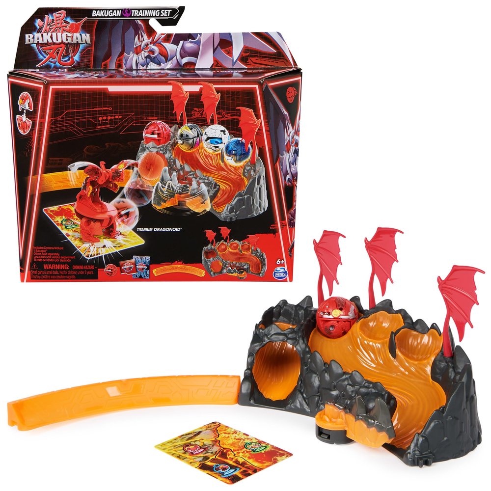 Bakugan 3.0 Training Set  1 Training Zone with Obstacles, 1 Ball, 1 Connector and 2 Cards  Collection  Cartoon Toy for Children Aged 6 Years and Above Random Model