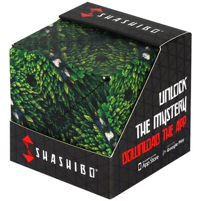 Shashibo Shape Shifting Box - Award-Winning STEM Fidget Toy with Ultra Strong Magnets - Puzzle Cube Transforms Into 100+ Shapes, Perfect Sensory Gift for Kids, Teens, and Adults (Forest)