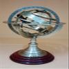 A HALLOWEEN STORE Handmade Celestial Engraved Zodiac Table Top Decor Brown Antique Brass Armillary Sphere Globe Gift view 1