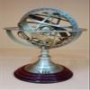 A HALLOWEEN STORE Handmade Celestial Engraved Zodiac Table Top Decor Brown Antique Brass Armillary Sphere Globe Gift view 4