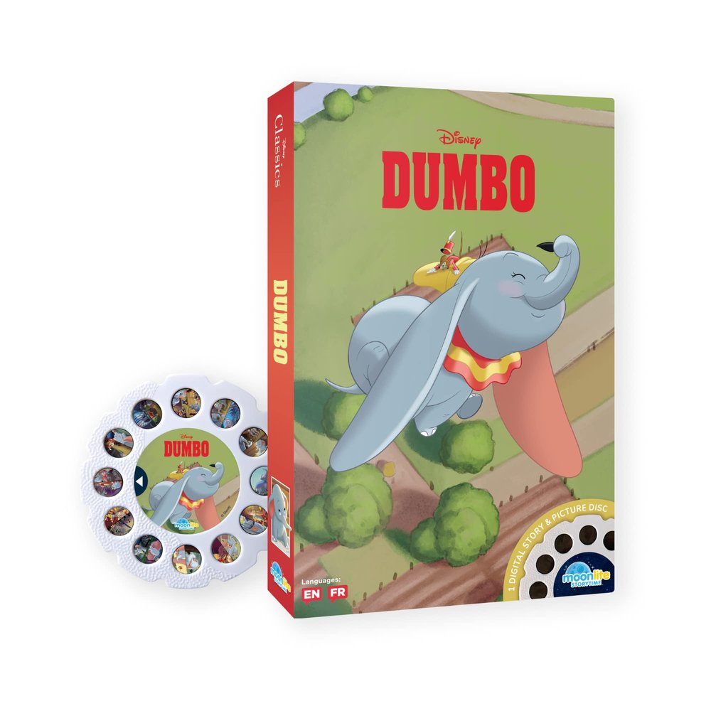 Moonlite Storytime - Disney's Dumbo Storytime Disc - A Magical Way to Read Together - Projector Not Included - Digital Story w/ Sound FX - Learning Gifts for Kids Ages 1 Year & Up