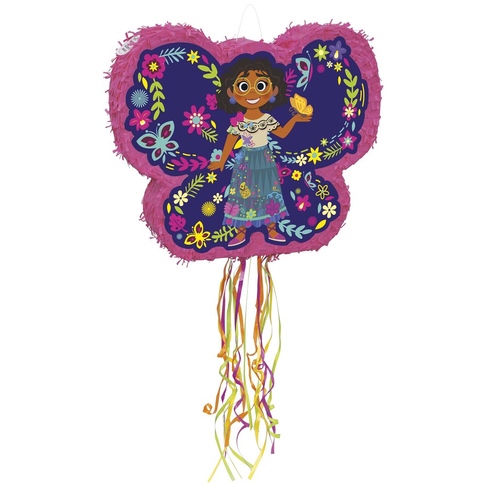 Unique Disney Encanto Butterfly Drum Pull Pinata, 1 Count - Unique Celebration Addition, Perfect for Kids' Parties & Entertainment